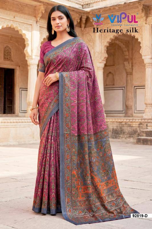 Vipul heritage silk Printed saree manufacturers in Kolkata